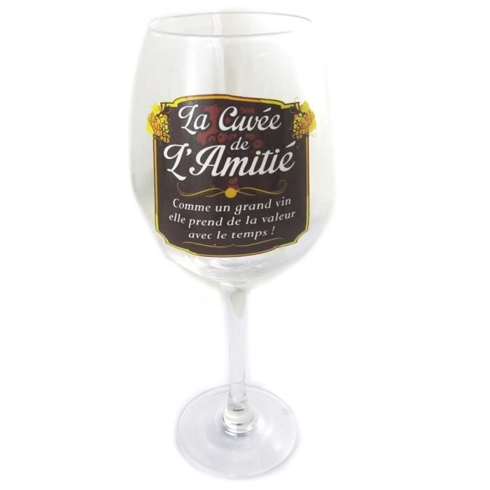 Verre A Vin La Cuvee De L Amitie Les Tresors De Lily N6163 Cdiscount Maison