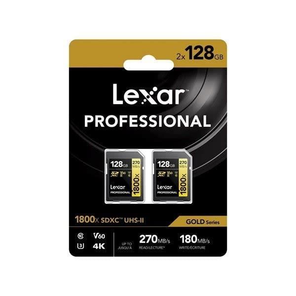 LEXAR SD PRO GOLD 128 G V 60 2 PACK - vue 6