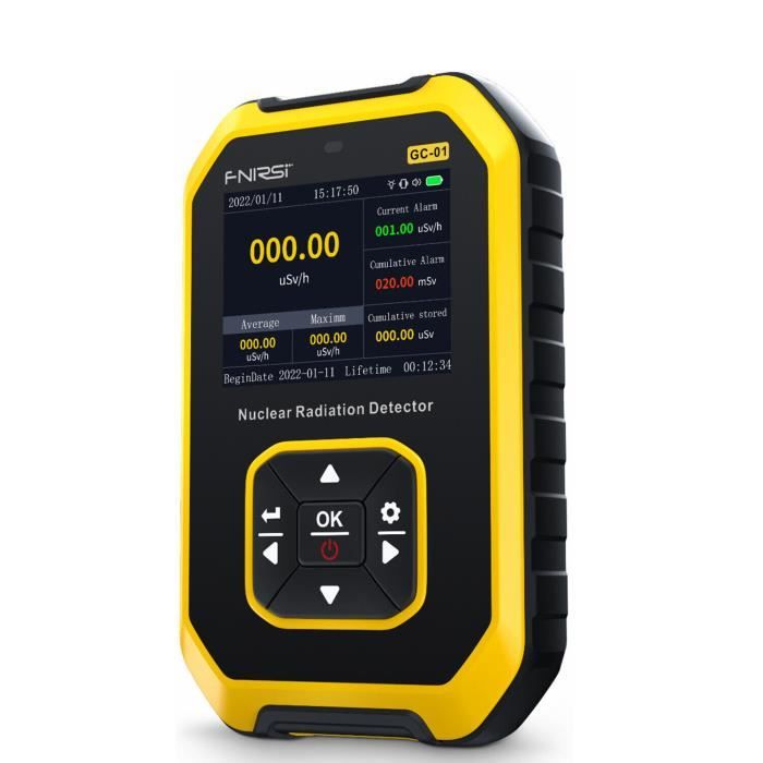 Détecteur De Radiations Nucléaires Rechargeable - Compteur Geiger Dosimètre LCD Alarmes Temps Réel