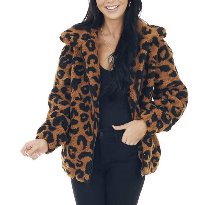 Manteau hotsell leopard femme
