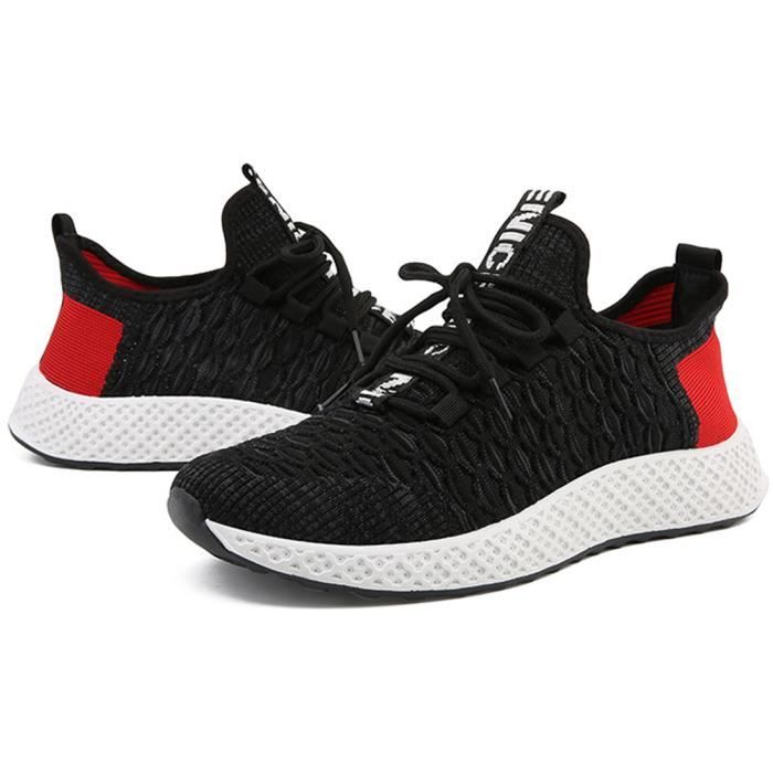 Baskets Fitness Homme Chaussures de Course Jogging Gym Mid-Top Sport  Running Sneakers Lacets Collision Gris - Cdiscount Sport