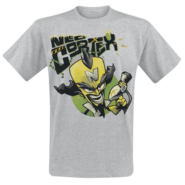 T-SHIRT Crash Bandicoot Neo Cortex Homme T-Shirt Manches c