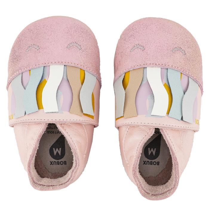 Chaussons Bébé En Cuir Souple - Premiers Pas 0-24 Mois - Garçons Et Filles - Semelle Antidérapante - Cadeau Naissance
