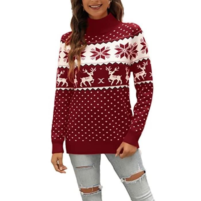 Pull Tunique Femme Pull Femme Manches Longues Col V Avec Boutons Casual Pullover Lâche Tops Couleur Unie Pour Pull Laine Femme