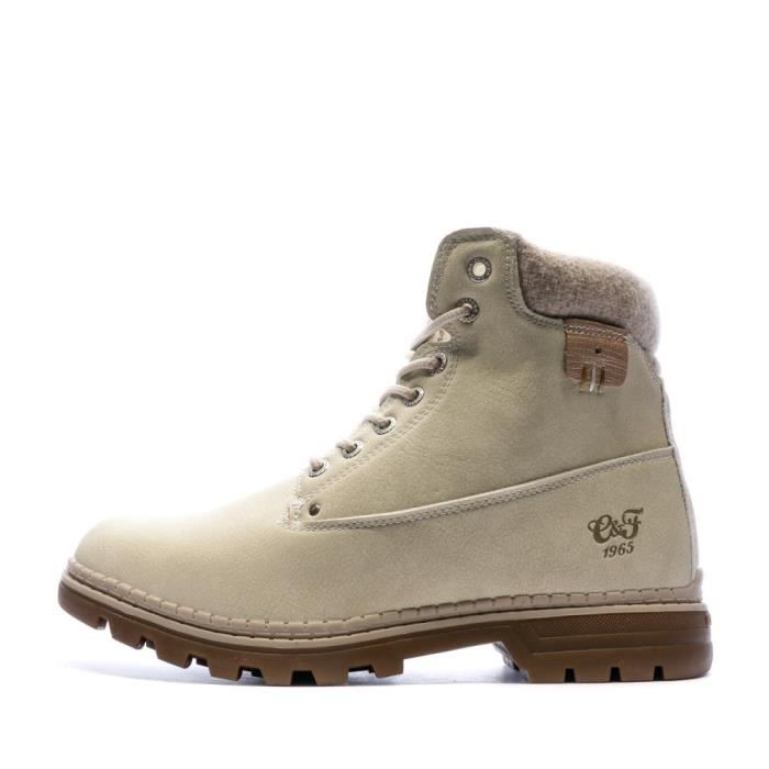 Boots Femme Carrera Nevada Ecru Tige Montante Synthetique Blanc casse Cdiscount Chaussures
