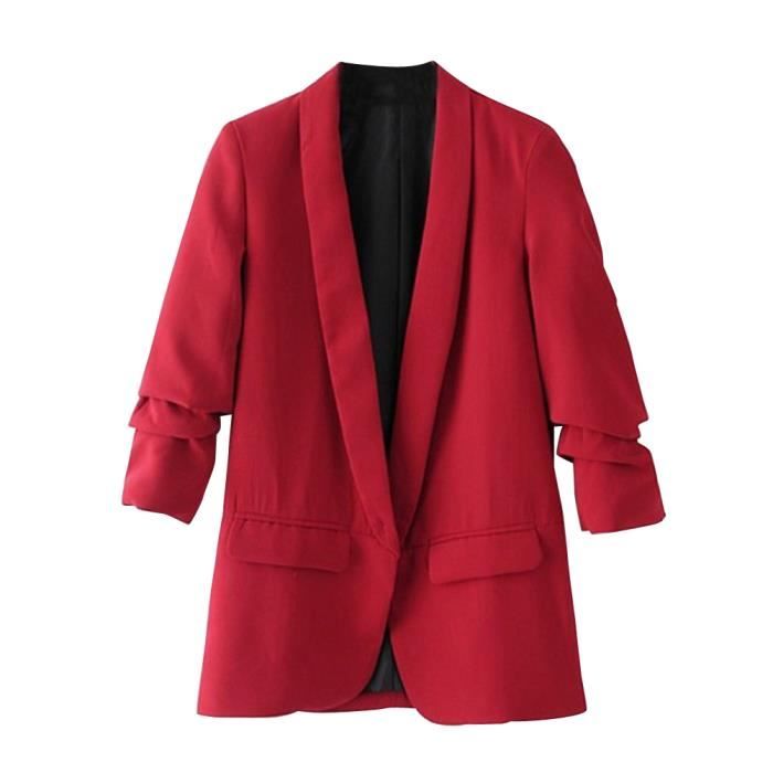 Veste classique rouge femme outlet