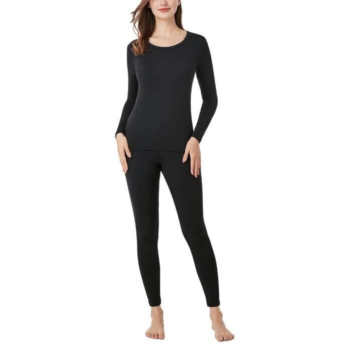 Ensemble De Sous-vêtements Thermiques En Velours Pour Femmes, Slim, Chauds, Longs, Confortables