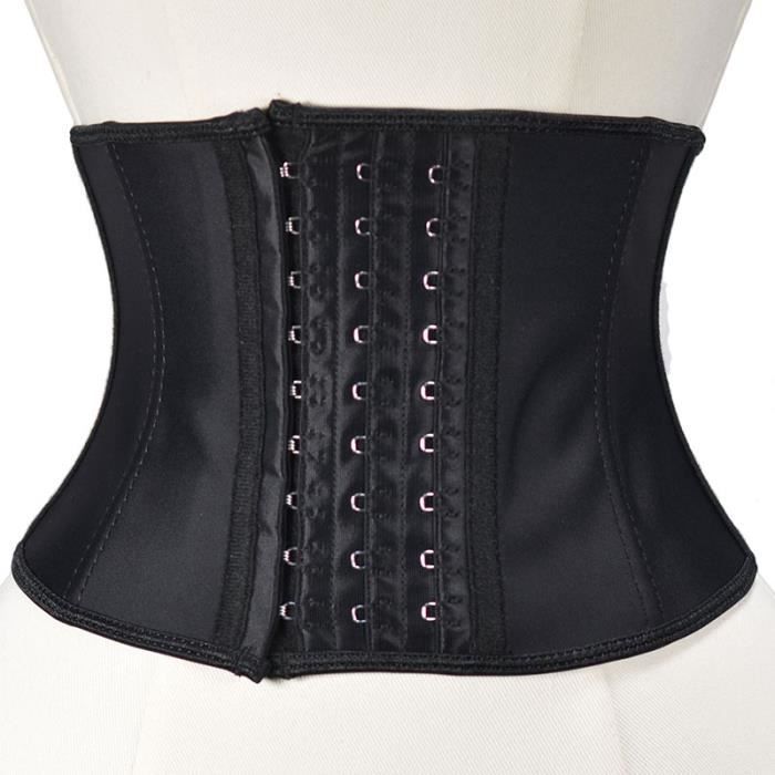 Bustiercorset,Corset en Latex avec 9 Os en Acier pour Femmes, Ceinture