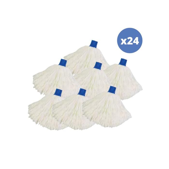 Lot De 14 Tampons Microfibre 16cm Pour Serpillière Rotative | Vegena - Bleu, Gris, Vert