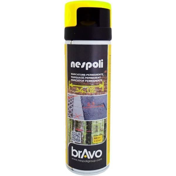 Bombe de peinture professionnelle Nespoli traceur de chantier - jaune fluo