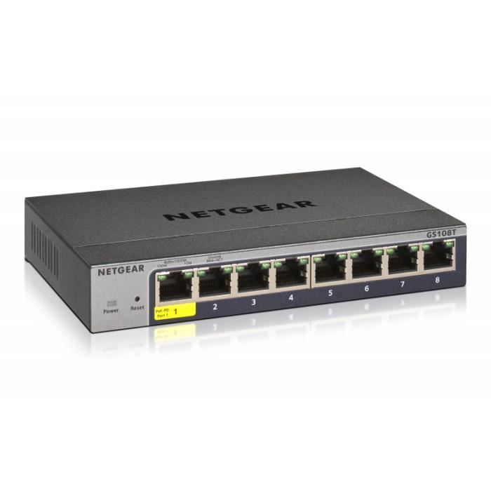 NETGEAR Gigabit niveau 2 - 8 ports Ethernet RJ-45
