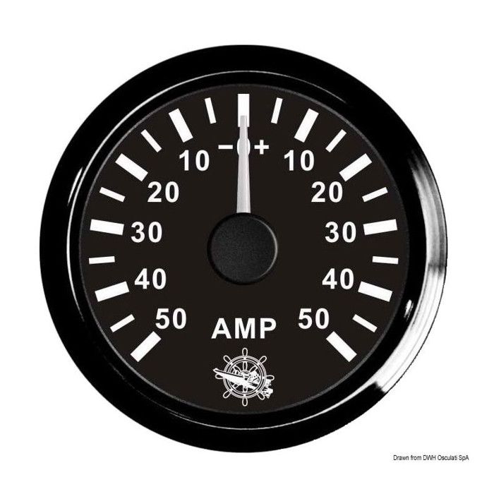 Voltmètre Analogique AC 0-300V – Cadran Rond Noir – Précision Classe 2.5 – Pour Tableau électrique