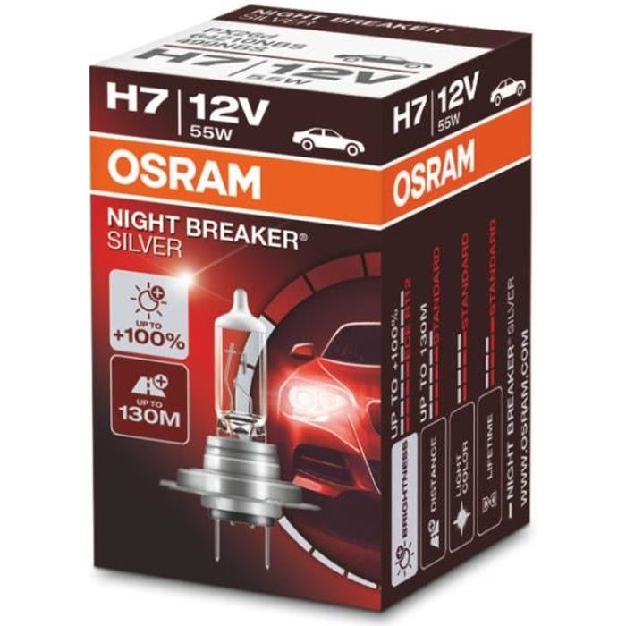 Ampoule OSRAM H7 Night Breaker Silver 12V 55W