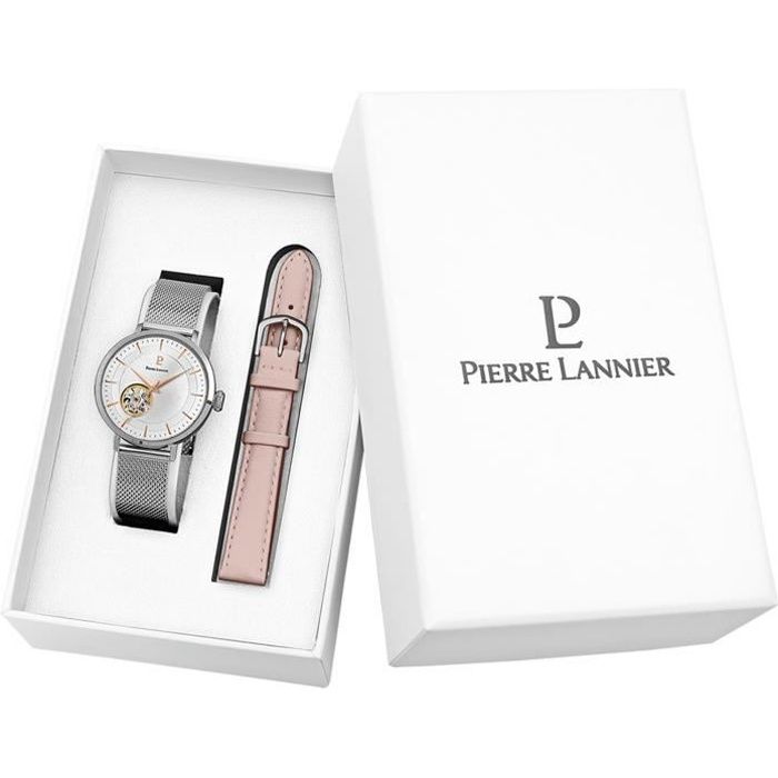 Bracelet acier femme - PIERRE LANNIER - Coffret montre femme Pierre Lannier  automatique bracelets interchangeables - Couleur de la , - Achat/vente  montre - Cdiscount