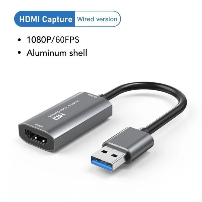 Switch Hdmi 4k Carte De Capture Vidéo USB 3.0 4K HDMI - 1080p 60FPS/2K 30FPS, Pour PS5/ Switch/PC, Streaming OBS ULTRA HD Capture Card