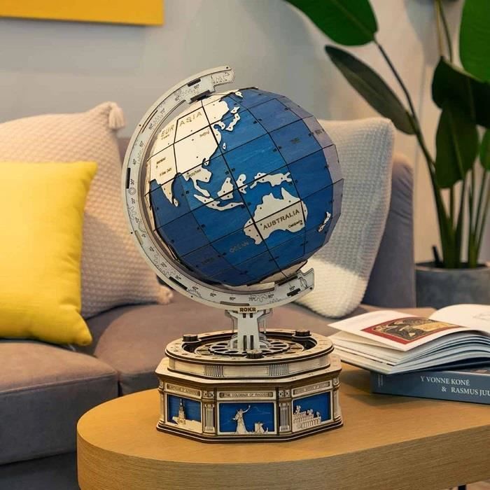 Puzzle 3D DIY Rokr - Globe terrestre - Robotime