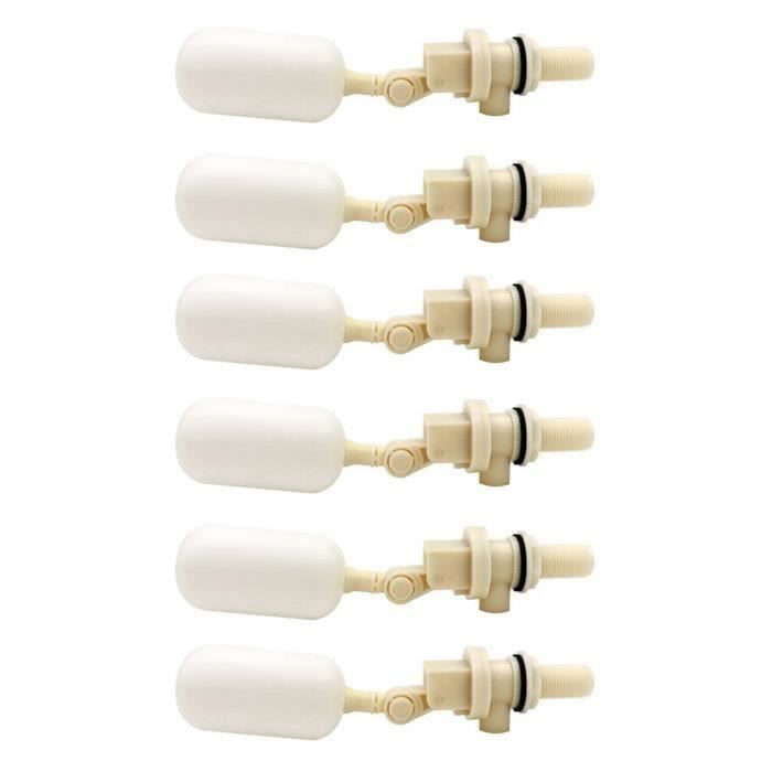 5 Pcs Eau Flotteur Valve Automatique Abreuvoir Bol Remplir Réservoir d'alimentation Eau pour Abreuvoir Aquariums Aquaculture Blanc