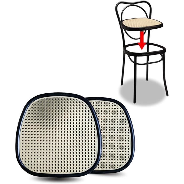 Siège De Remplacement Pour Chaise Bistro FacilCasa - Anneau Noir En PVC - Installation Facile Sans Vis