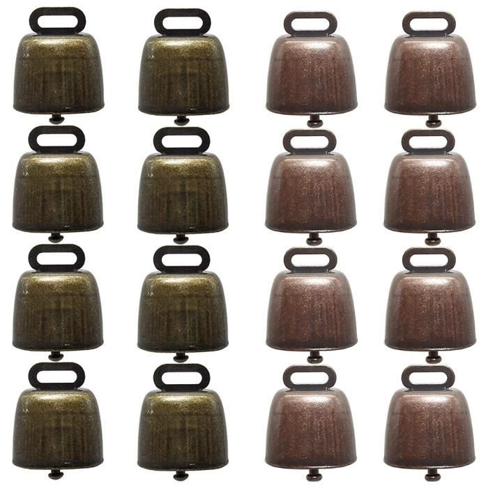 Cloches - SODIAL - 16 pièces - Laiton - Extérieur - Pour vache cheval mouton Cloches - SODIAL - 16 pièces - Laiton - Extérieur - Pour vache cheval mouton