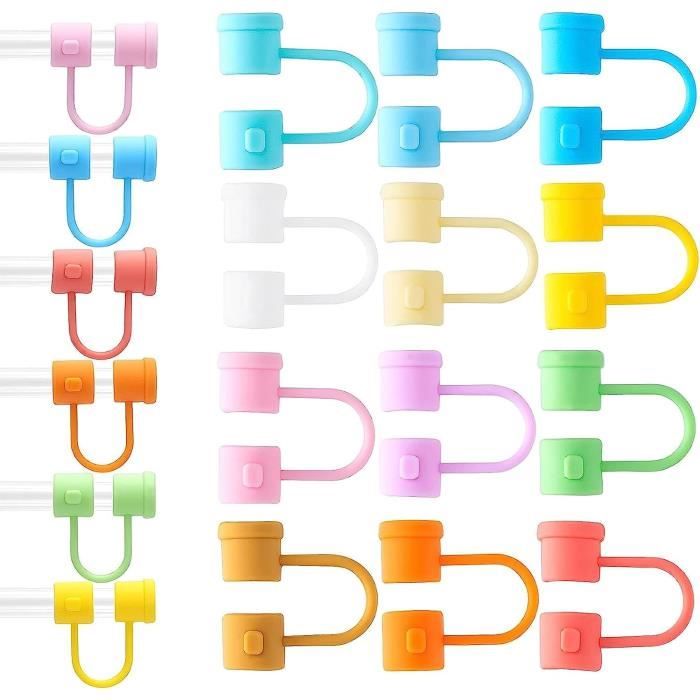 Kit 12 Bouchons De Paille En Silicone Anti-Fuite Pour Tasse Stanley 2.0 - Couvercles Réutilisables Universels