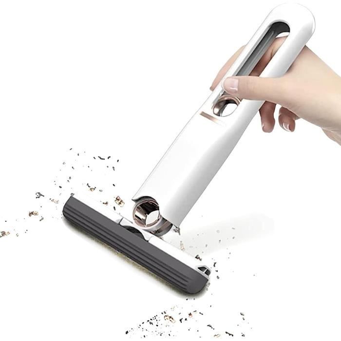 Mini Serpillère à Essorage Rapide - Éponge Absorbante - Pour Bureau, Cuisine, Voiture - 27,5 Cm Avec 2 Rechanges