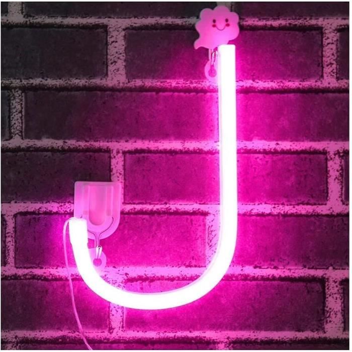 Neon Sign LED Néon Rose Lettre Néon Applique Murale pour Chambre