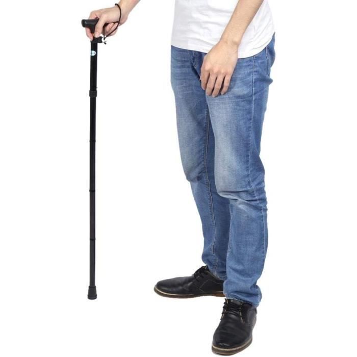 Bâtons Randonnée Aluminium 2 PCS - Télescopiques Pliables - Antichoc - 105-125 Cm - GIBOHOM