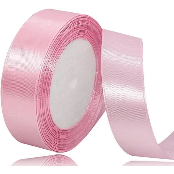 Rouleau De Ruban En Jute Rose - 5 Cm De Large, 10 Mètres De Long, Avec Fil Pour Emballage Cadeau