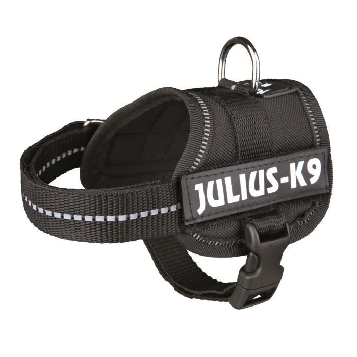 Harnais - Julius-K9 - Baby 1 - XS 30-40 cm - Noir - Antiallergique et Réfléchissant