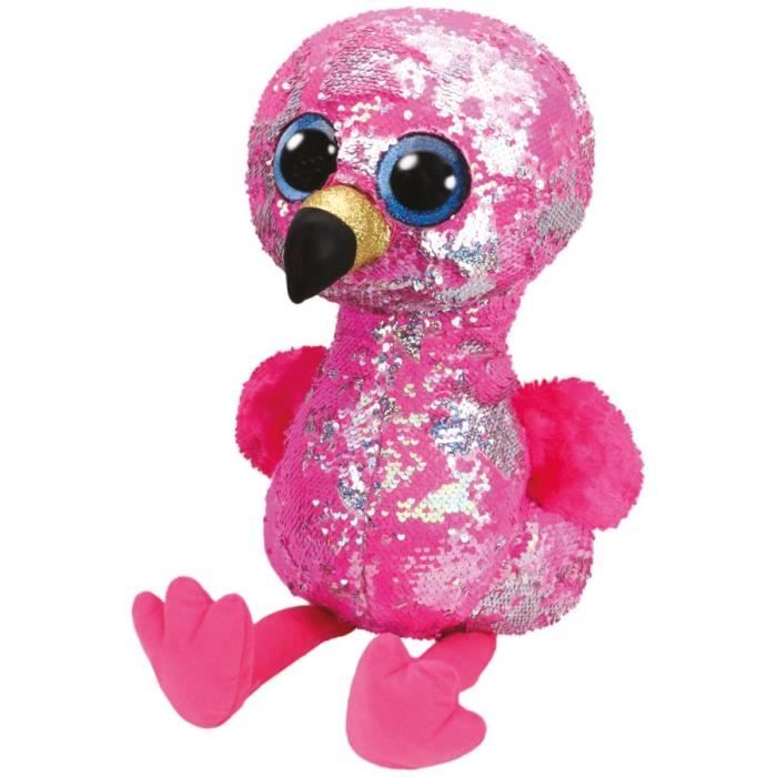 peluche ty flamant rose