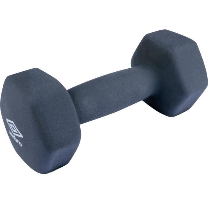 Haltères de gymnastique 3kg - UMBRO - Idéal pour entraîner la force et l'endurance - Noir - Adulte