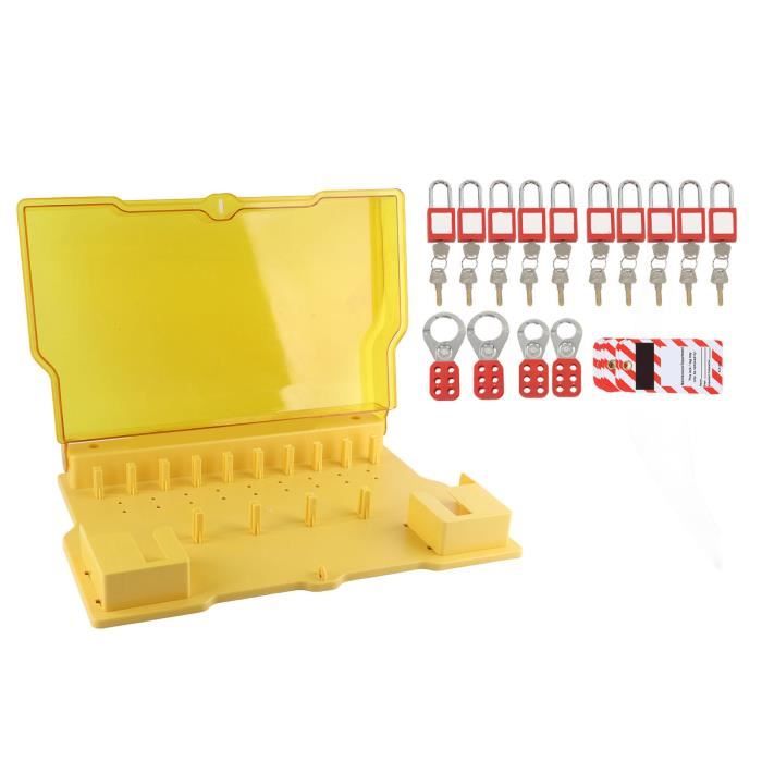Boîte De Verrouillage De Groupe Portable - 12 Emplacements Pour Cadenas - Acier Anti-rouille - Pour Industrie
