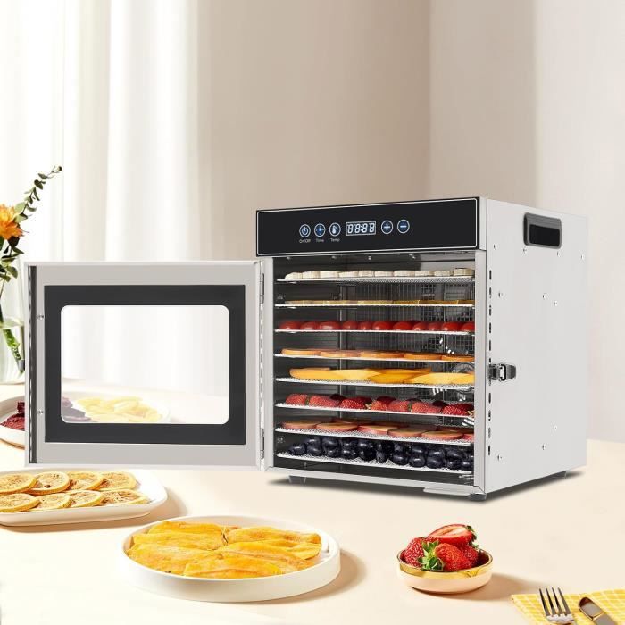 Déshydrateur Alimentaire, 6 Plateaux En Acier Inoxydable Pour Aliments