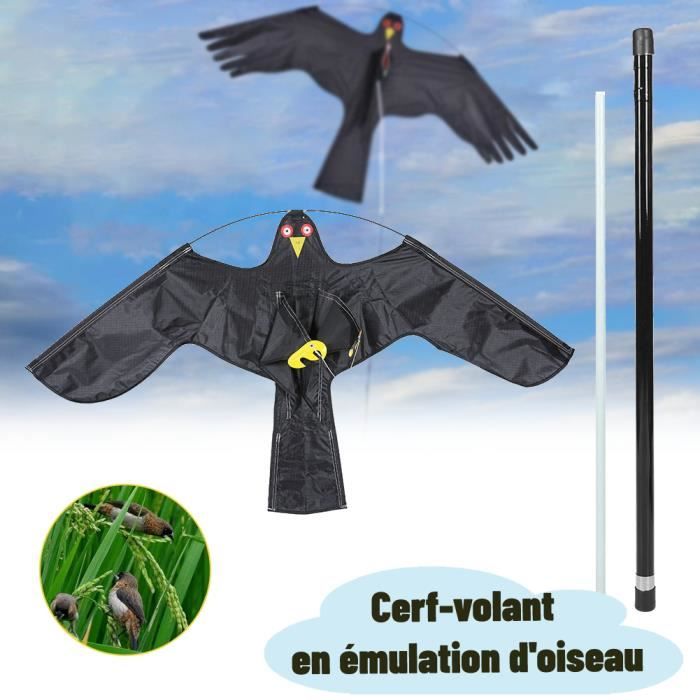 Cerf-Volant Effaroucheur Oiseaux Professionnel Télescopique 6M - BirdRaider