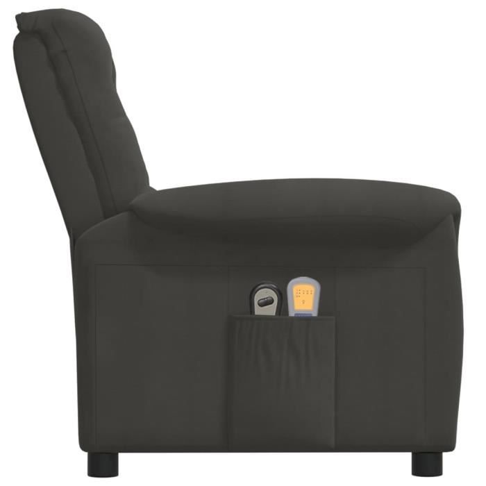 yosoo fauteuil inclinable de massage gris foncé tissu microfibre a3098592 ls008