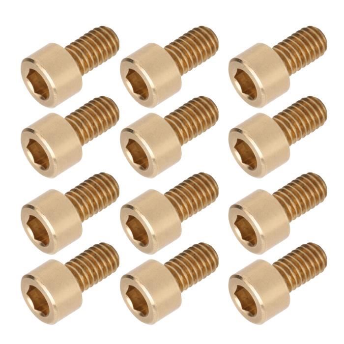 Jeu De 6 Vis à Six Pans Creux En Aluminium Bleu - M6 X 45 Mm - Parfait Pour Bricolage Et Assemblage