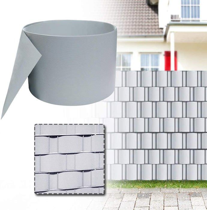 YUENFONG 10x Bandes de brise-vue en PVC dur pour tapis à double tige ...