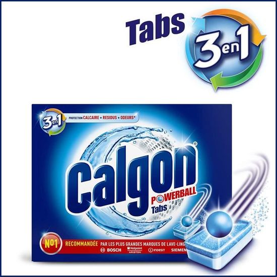 Calgon Anti-calcaire 3 en 1, protège du calcaire et maintient votre lave  linge propre, 75 tablettes, Lot de 2 - Cdiscount Maison