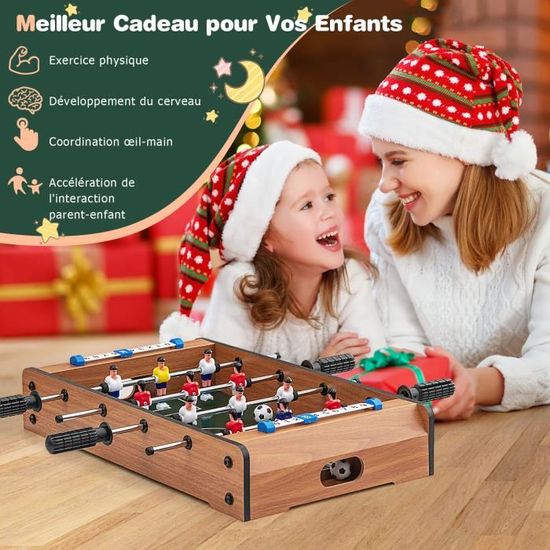 Table De Baby-Foot 2-en-1 – Pieds Amovibles, Poignée Ergonomique, Multijoueurs – Pour Maison Et Bureau