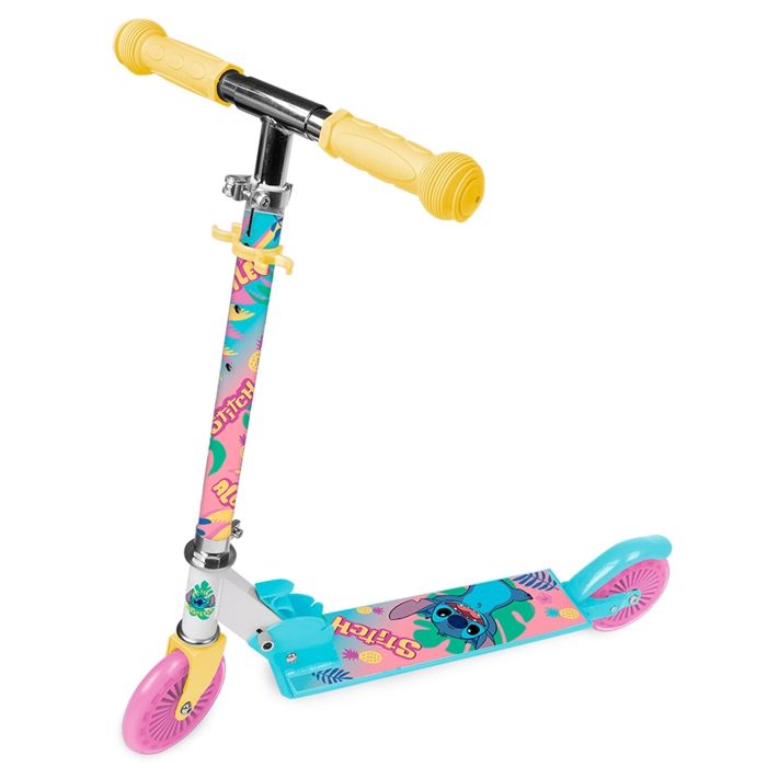 Trottinette Stitch Pliable – Roues Lumineuses – Hauteur Réglable 74-80 Cm – Plateau Antidérapant – Dès 5 Ans – Sans Assemblage