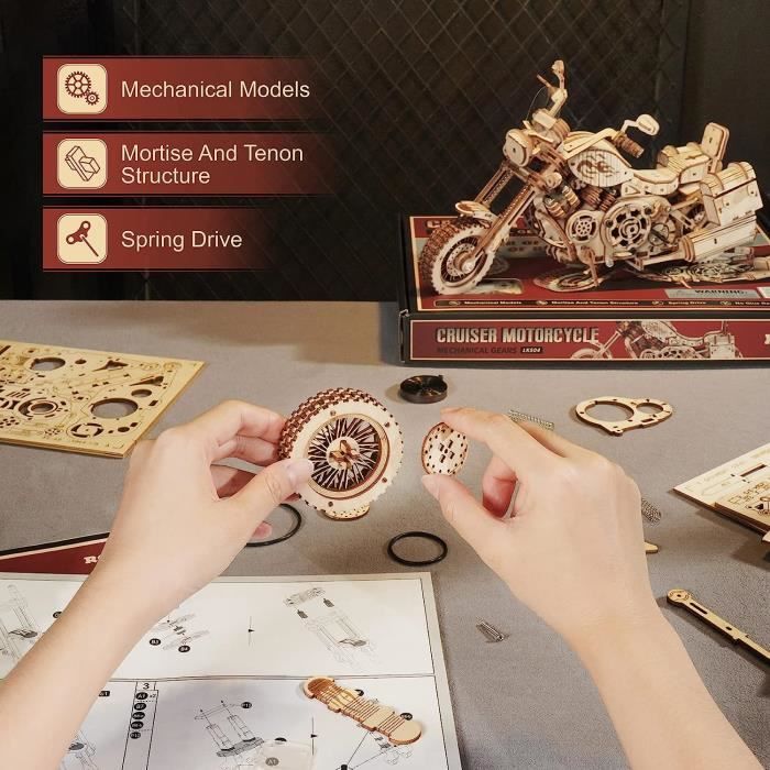 Mini Hélicoptère - Puzzle 3D mécanique en bois Ugears - Jouets en bois