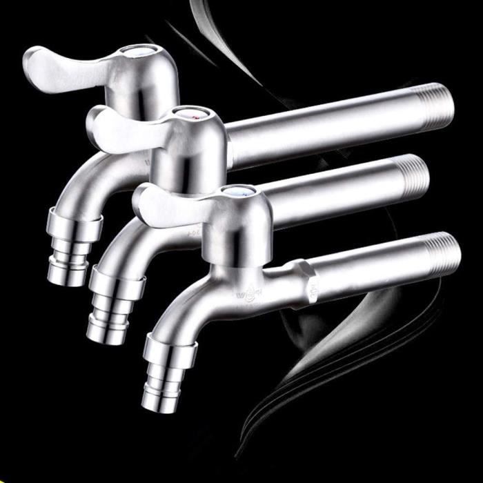 Robinet De Jardin Chromé Aqua Control C6357 | Raccord 1/2" Au Mur, 3/4" Sortie | Garantie 5 Ans