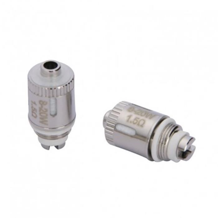 Pack 5 résistances ELEAF GS AIR 1,5 Ohm Dual Coil pour clearomiseurs ELEAF  Ismoka GS AIR, GS Air M et GS Tank. Certifié AUTHENTIQUE