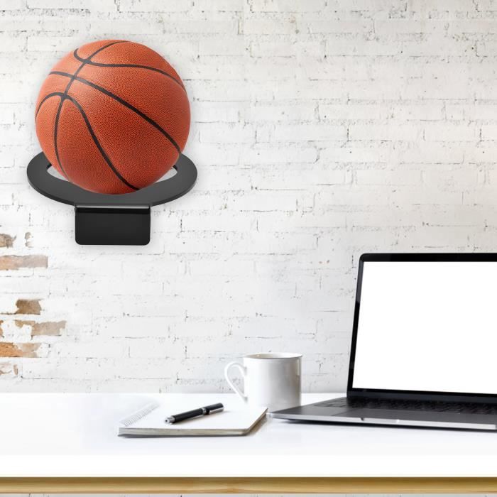 HURRISE Support de balle 2 pièces support de basket-ball acrylique léger  petit support mural de balle stable pour le gymnase de