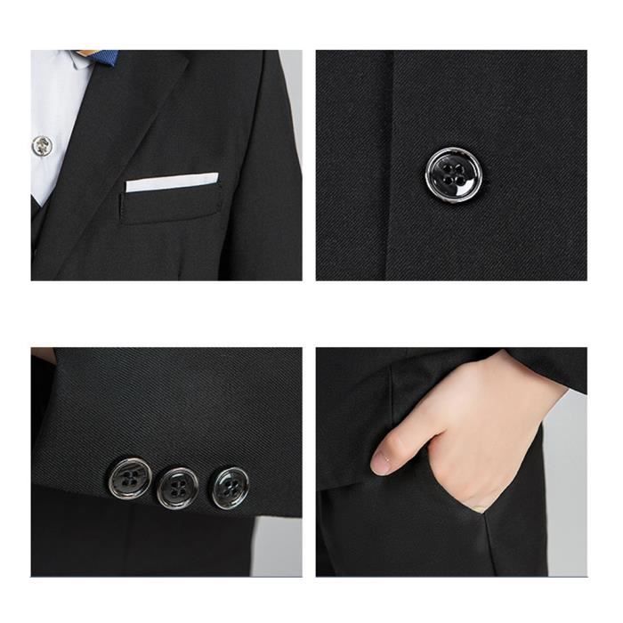 Costume De Baptême Gentleman Garçon Tenue Formel Ensemble Habillé Costume Pour Mariage,Gris2-4