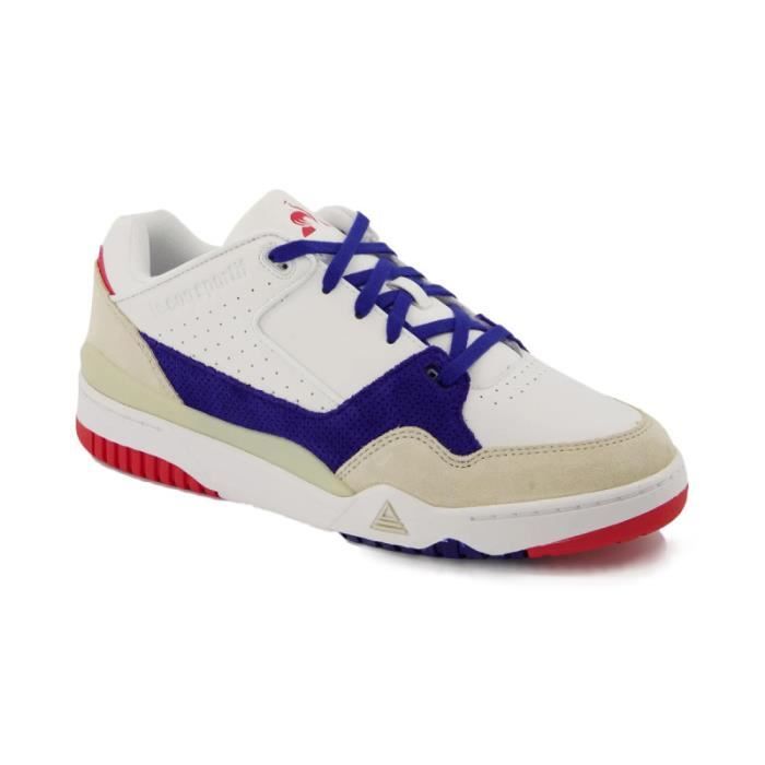 Basket Le coq sportif LCS T1000 TRICOLORE Beige Blanc Bleu Rouge Synthetique Lacets Beige Cdiscount Chaussures