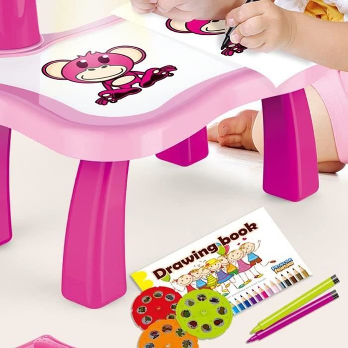 Table de projecteur de Dessin pour Enfants,Jouet de projecteur de Trace