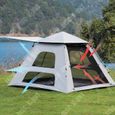 TD® Tente de camping tente monocouche entièrement imperméable en vinyle ouverture rapide tente de camping en plein air tente de terr-2