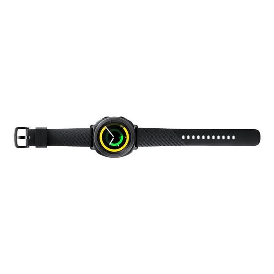 Samsung Gear Sport SM R600 43 mm timeless black montre intelligente avec sangle silicone noir 1.2