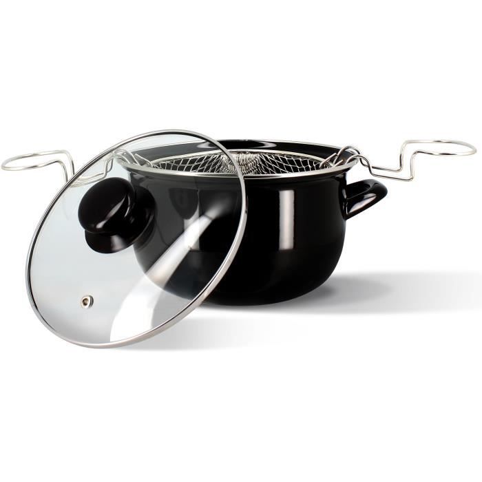 Friteuse Baumalu 26 Cm - Avec Panier Et Couvercle - Tous Feux Dont Induction